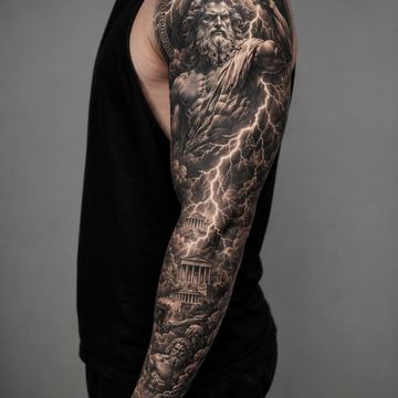 Greek statue inspired tattoo design