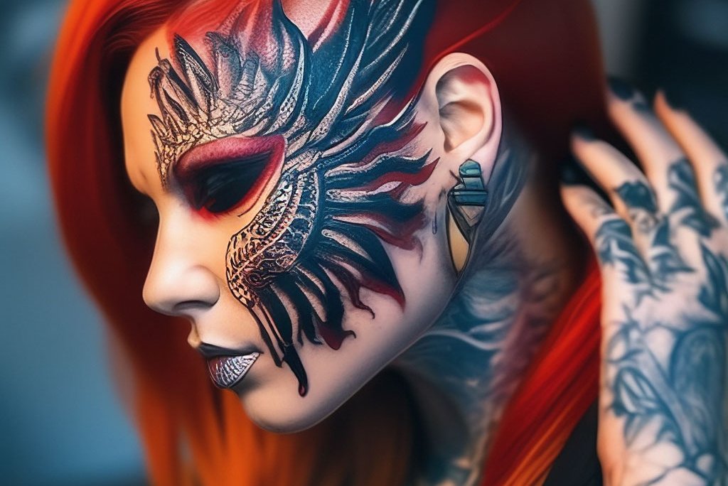 Тату на лице (35)