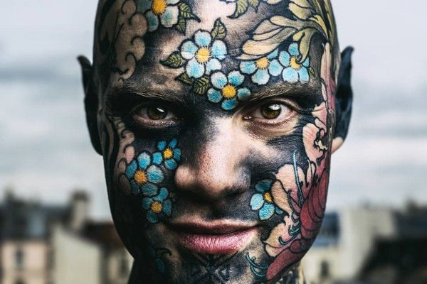 Тату на лице (42)