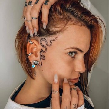 Тату на лице (56)