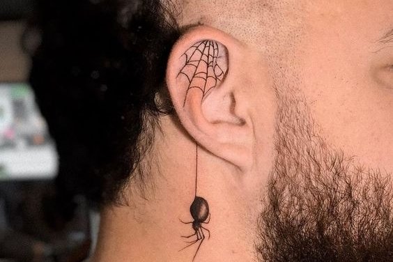Тату на ухе (28)