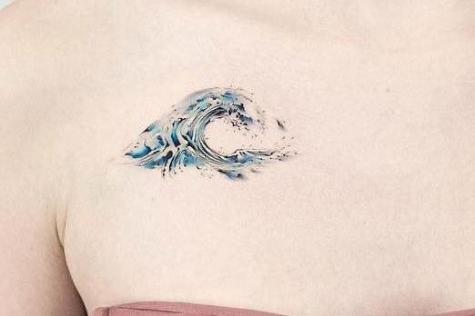 Wave tattoo sketch