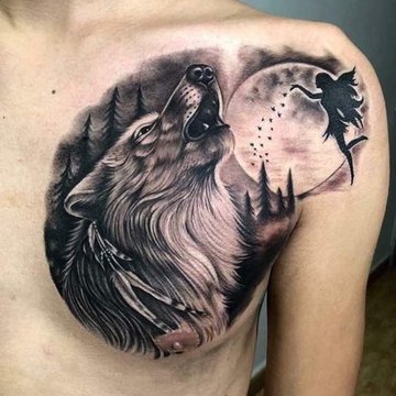 мужские тату на груди (40)