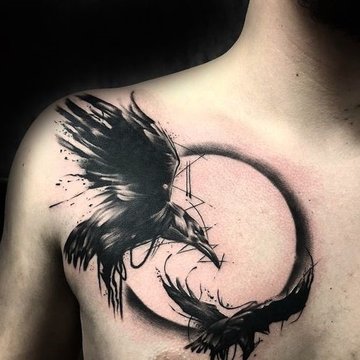 мужские тату на груди (42)