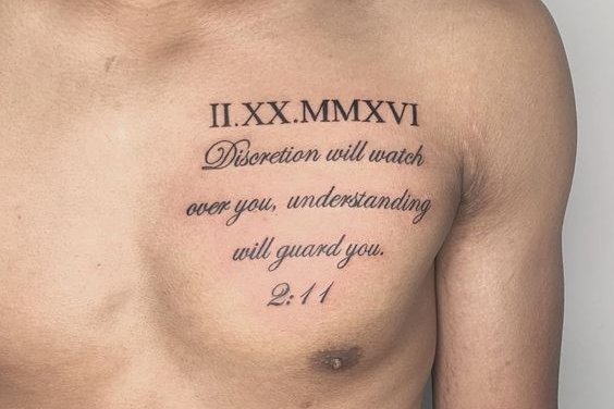 мужские тату на груди (33)